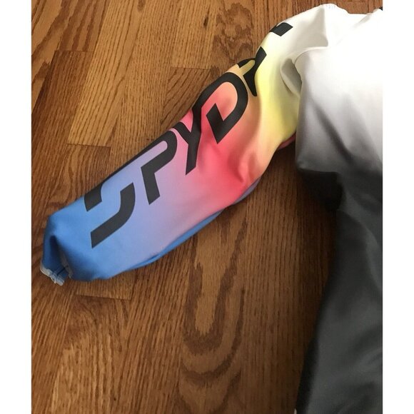 Spyder Ski Race Suit Womens Size Small S Black Pink Yellow Padded Skiing Ladies - Picture 6 of 9